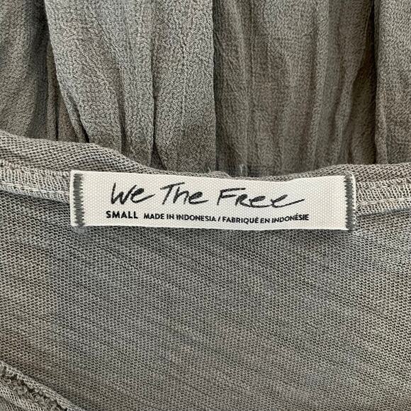 Free People | Womens Light Gray Relaxed Ruffled Tunic Top | Size: S - Picture 2 of 5